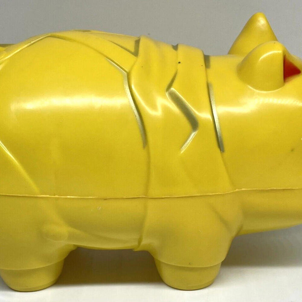 Vintage Reliable Blow‎ Mold Yellow Piggy Bank 11"